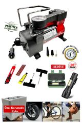 Combo Set Premium Pratik 12 V Araba Oto Araç Lastik Şişirme Pompası 160 Psi Metal Gövde Kompresör