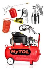 Favorisepetim En Çok Tercih Edilen MyTool 50 LtHava Kompresörü Yüksek  Kalite 5 Parça Havalı Set