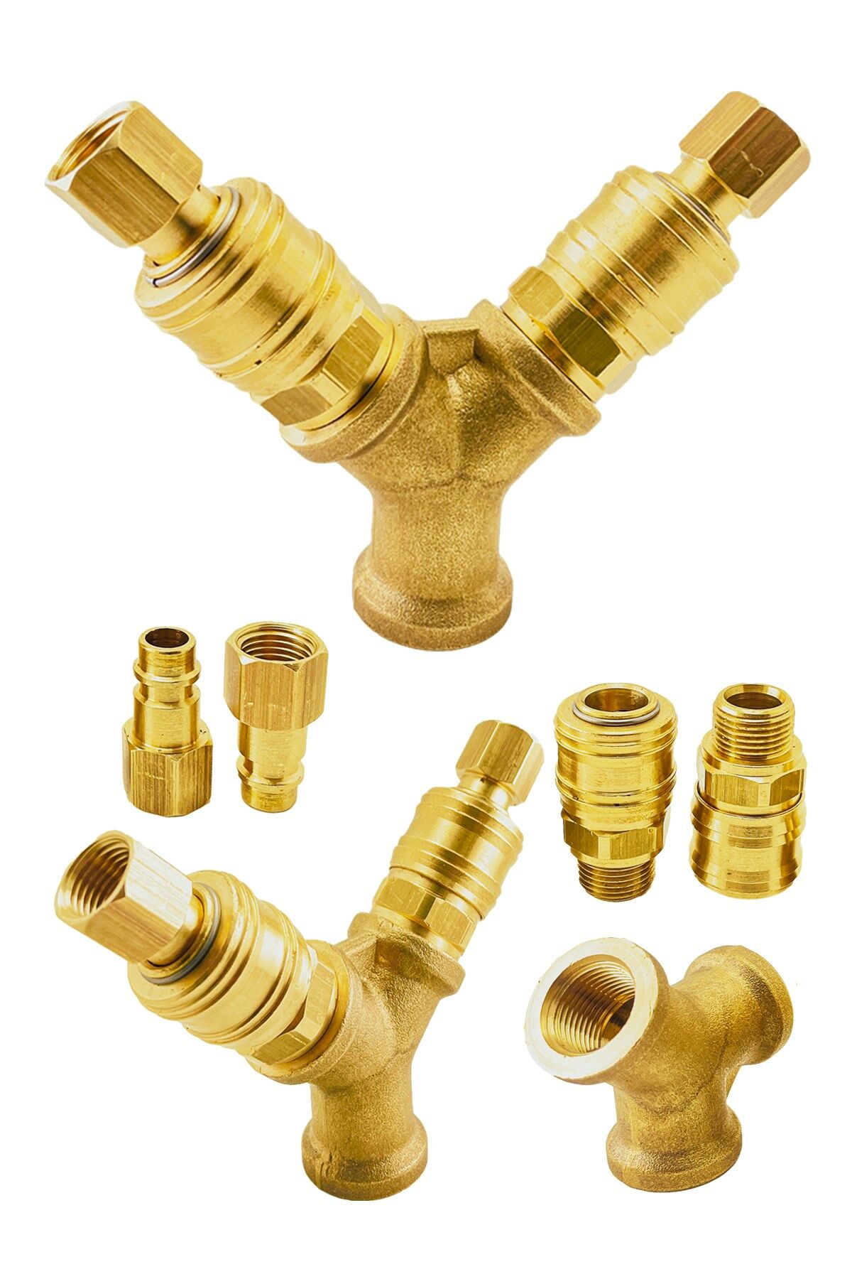 Yüksek Kalite Havalı Kompresörler için 2'li Dağıtıcı ve Hava Giriş Rekorları 3/8''