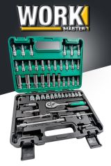 Germany Cr-v Max 1/4 Cırcırlı 53 Parça Lokma Anahtar Takımı Bits Uç Combo Tam Set Usta Set