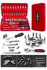 50 Parça Mini Lokma Takımı Otomatik Cırcırlı 1/4'' Wrench Set Yüksek Kalite Kombinasyon Alet Seti