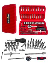 50 Parça Mini Lokma Takımı Otomatik Cırcırlı 1/4'' Wrench Set Yüksek Kalite Kombinasyon Alet Seti