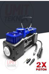 Ağır Hizmet 12V 150PSI Çift Silindirli Çantalı  Oto Kamyon Lastik Şişirme Hava Kompresörü