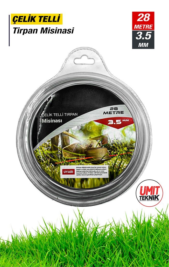 CELIK TELLI Tirpan Misinasi Motorlu Tırpan Ot Çim Biçme Universal Misine  28 METRE 3.5 MM