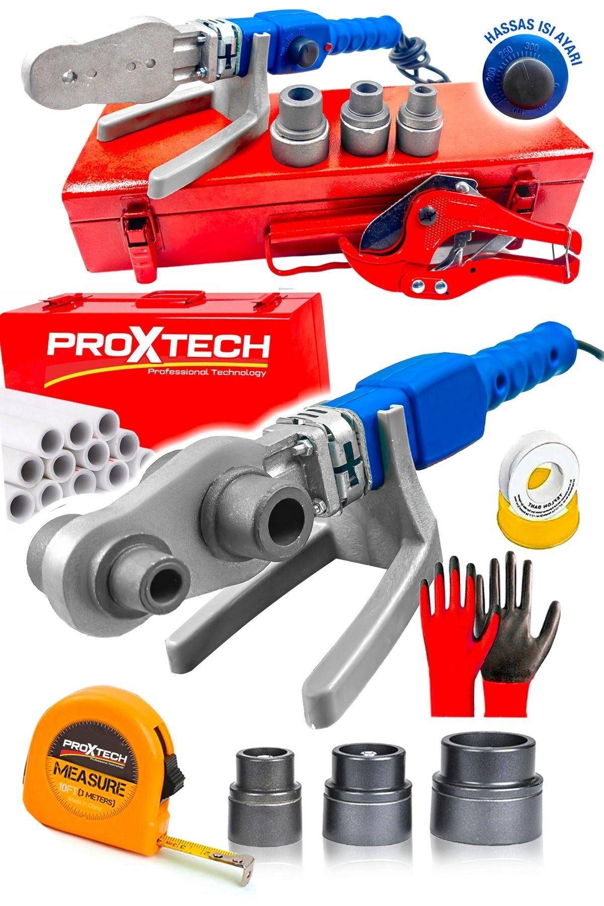 Premium Kalite PPRC Metal Çanta Plastik Boru Kaynak PRC Mini Makina Seti Full Takım