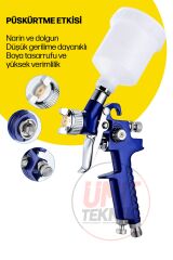 Üstten Depolu  Metal Paslanmaz Detay Gölge Tabancası 150 Cc / 0,8 Mm 15mt Hortum  jak Kit