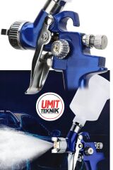 Profesyonel Üstten Depolu Metal Paslanmaz Detay Gölge Tabancası 150 Cc / 0,8 Mm 15mt Hortum  jak Kit