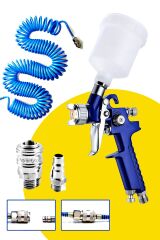 Üstten Depolu Metal Paslanmaz Profesyonel Detay Gölge Tabancası 150 Cc / 0,8 Mm 15mt Hortum  jak Kit