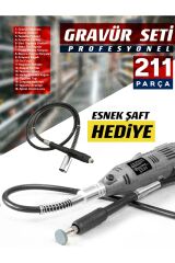 Pro 224 pcs 6 Kademe Devirli Çantalı Dramel Gravür Seti Taşlama
