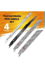 Yüksek Kalite Pürüzsüz Keskin Tilki Kuyruğu Testeresi Kemik Et ,Demir,Ağaç ,Plastik Kesme 4lü Set