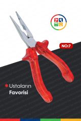 Yüksek Kalite Kırmızı Şeffaf Saplı No7 Pense Kargaburun Yankeski Profesyonel Set