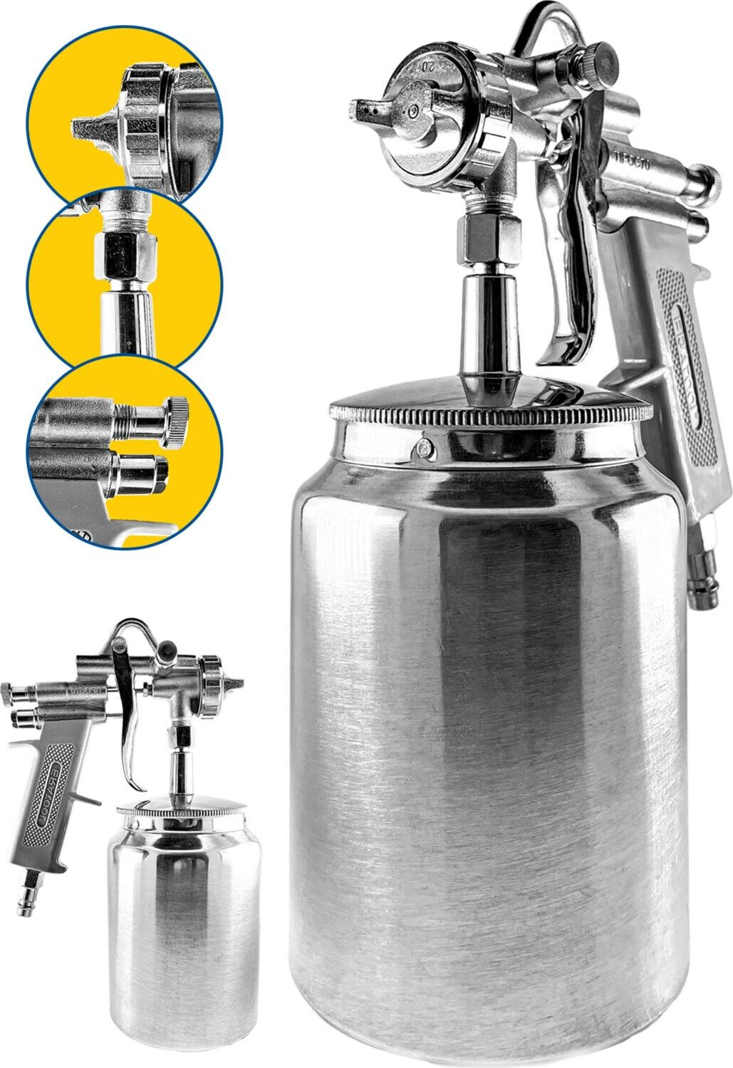 Proxtech Craftex Profesyonel Aluminyum Pnömatik  Atomizer  1000 Ml 45psı Boya Püskürtücü Tabancası