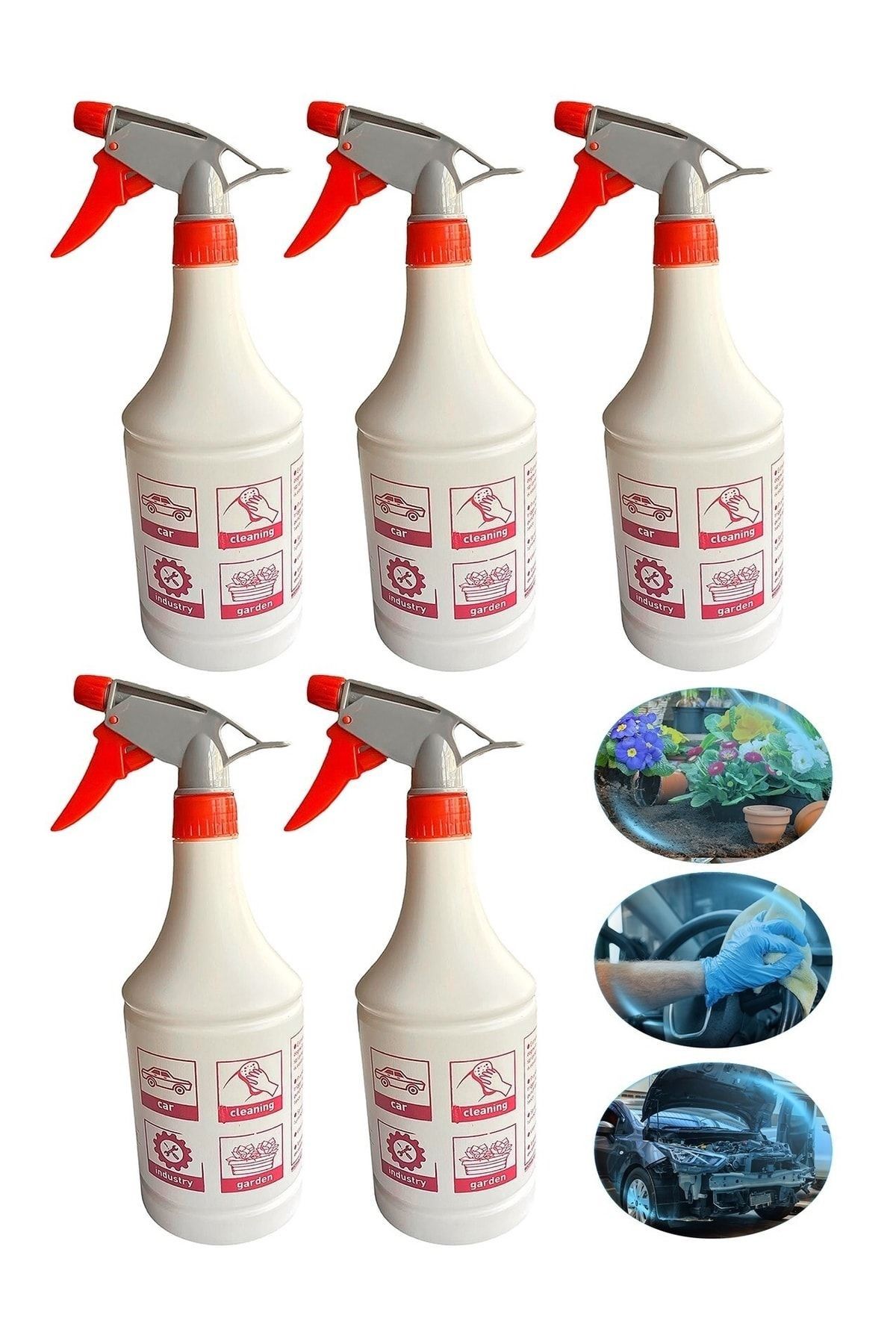 Profesyonel Çok Fonksiyonlu Taşınabilir Hobi Amaçlı Boş 1 litre Boş Fısfıs Sprey Şişesi (5adet)