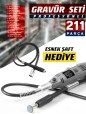 Pro 234PCS 450 Watt 6 Kademe Devirli  Çantalı Dramel Gravür Seti Taşlama, Esnek Şaft Mengene Hediye