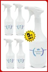 Premium Profesyonel Kimyasala Dayanıklı Taşınabilir  Boş 1 litre Boş Fısfıs Sprey Şişesi (5 adet)